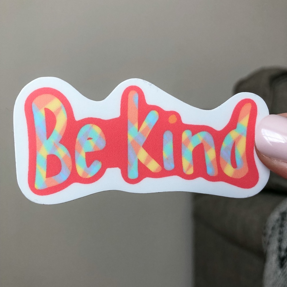 Be Kind Sticker, Bright Neon Sticker - Picture 3 of 4